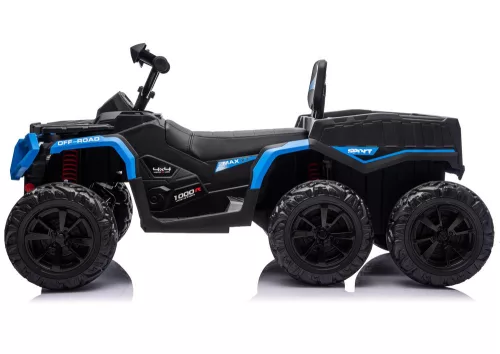 Akkumulátoros Quad ATV 6 kerekű utánfutóval JC606 24V 4x4 kék
