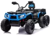 Akkumulátoros Quad ATV 6 kerekű utánfutóval JC606 24V 4x4 kék