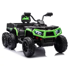   Akkumulátoros Quad ATV 6 kerekű utánfutóval JC606 24V 4x4 zöld