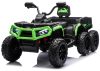 Akkumulátoros Quad ATV 6 kerekű utánfutóval JC606 24V 4x4 zöld