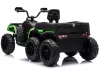 Akkumulátoros Quad ATV 6 kerekű utánfutóval JC606 24V 4x4 zöld