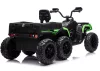 Akkumulátoros Quad ATV 6 kerekű utánfutóval JC606 24V 4x4 zöld