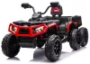 Akkumulátoros Quad ATV 6 kerekű utánfutóval JC606 24V 4x4 piros