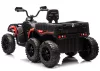 Akkumulátoros Quad ATV 6 kerekű utánfutóval JC606 24V 4x4 piros