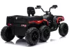 Akkumulátoros Quad ATV 6 kerekű utánfutóval JC606 24V 4x4 piros