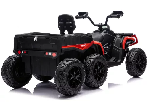 Akkumulátoros Quad ATV 6 kerekű utánfutóval JC606 24V 4x4 piros