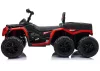 Akkumulátoros Quad ATV 6 kerekű utánfutóval JC606 24V 4x4 piros