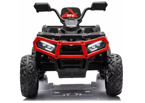 Akkumulátoros Quad ATV 6 kerekű utánfutóval JC606 24V 4x4 piros