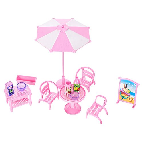 Ica Cream autós kempingfagylaltozó babáknak, összecsukható, rózsaszín