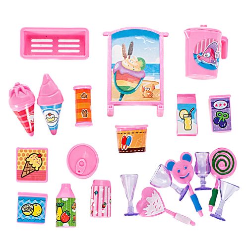 Ica Cream autós kempingfagylaltozó babáknak, összecsukható, rózsaszín