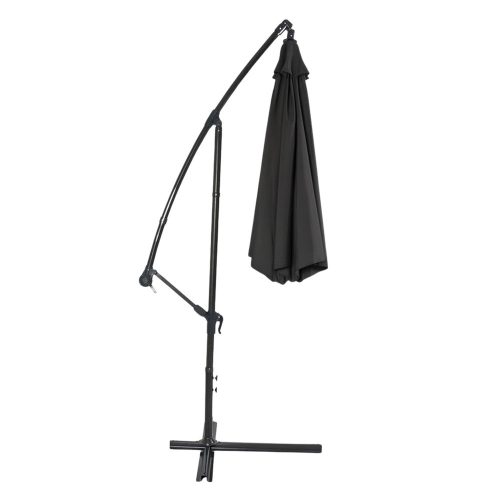 Oldalsó kerti esernyő állítható dőlésszögű huzattal 350 x 250 cm antracit