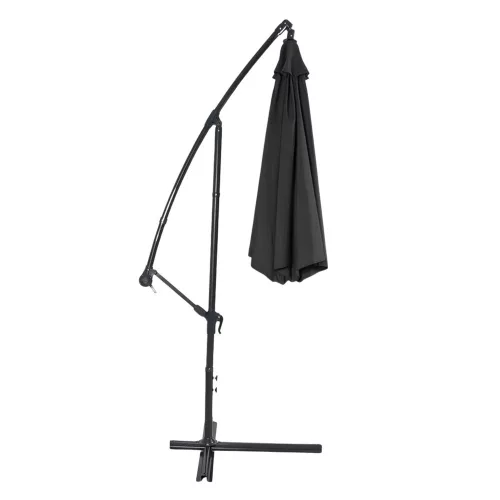 Oldalsó kerti esernyő állítható dőlésszögű huzattal 350 x 250 cm antracit