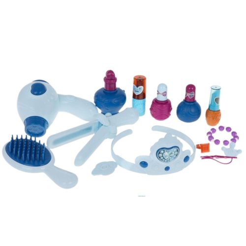 Jéghercegnő Interaktív Fésülködőasztal Tükör Szék Kiegészítők 35 db.