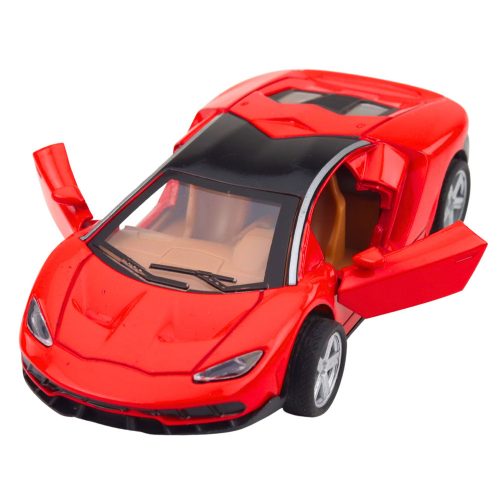 Sportautó Fém Nyíló Ajtók fényei Piros Hangok 1:32