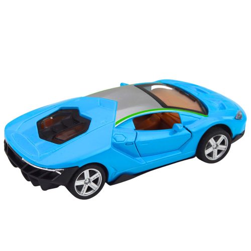 Sports Car Metal Drive Lights Blue Sounds 1:32