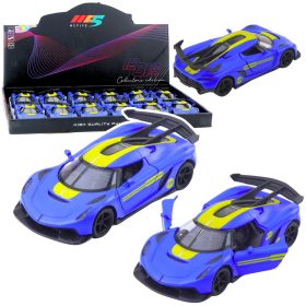 Sportautó Fém Versenyautó Nyitó Ajtók Kék 1:32