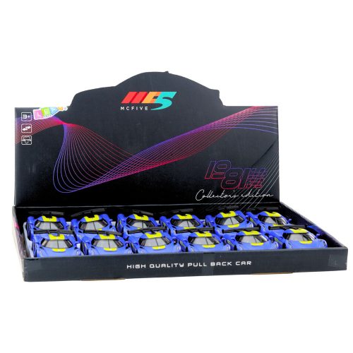 Sportautó Fém Versenyautó Nyitó Ajtók Kék 1:32