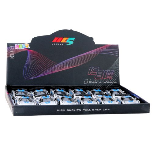 Sportautó Fém Versenyautó Nyitó Ajtók Ezüst 1:32