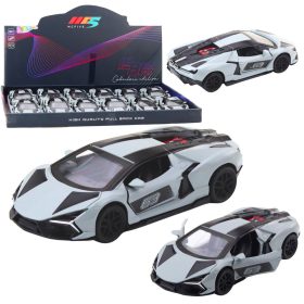 Sportautó Fém Versenyautó Nyitó Ajtók Szürke 1:32