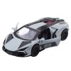 Sportautó Fém Versenyautó Nyitó Ajtók Szürke 1:32