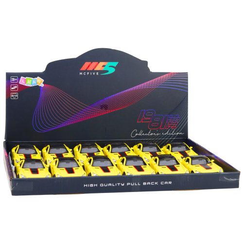 Sportautó Fém Nyíló Ajtók fényei Sárga Hangok 1:32