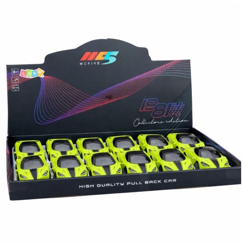 Sportautó fém meghajtólámpák zöld hangok 1:32