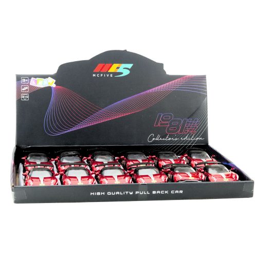 Sportautó Fém Versenyautó Nyitó Ajtók Piros 1:32