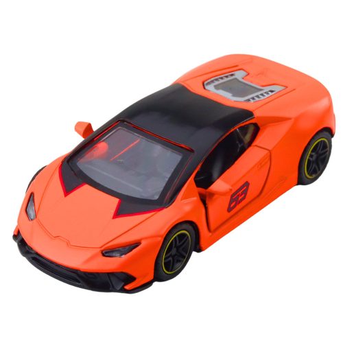 Sportautó Pull Back Metal Orange 1:43