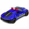 Sports Car Police Car With Motor Drive Metal Blue 1:43