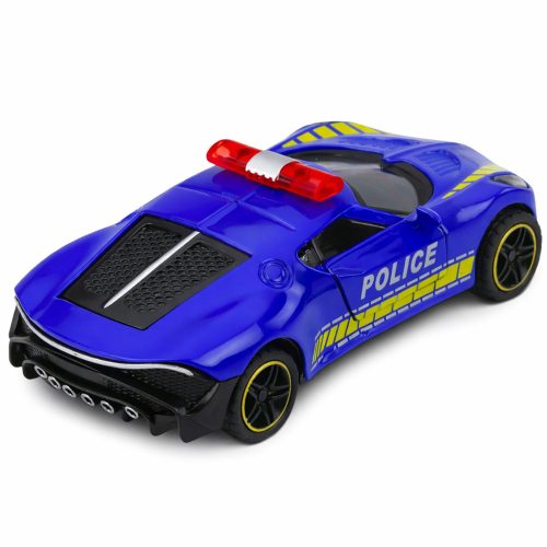 Sports Car Police Car With Motor Drive Metal Blue 1:43