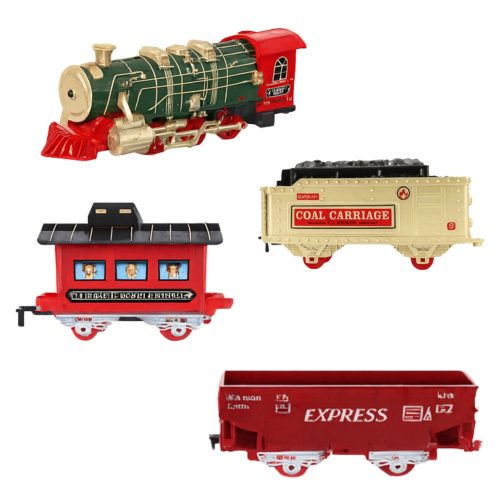 Elektromos Vonat Klasszikus Vonat Fények Hangok Füst 24 db.