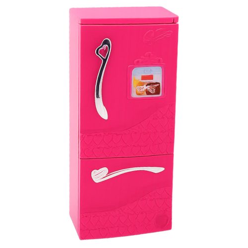 Baba konyhabútor, hűtőszekrény, sütő, kiegészítők, rózsaszín