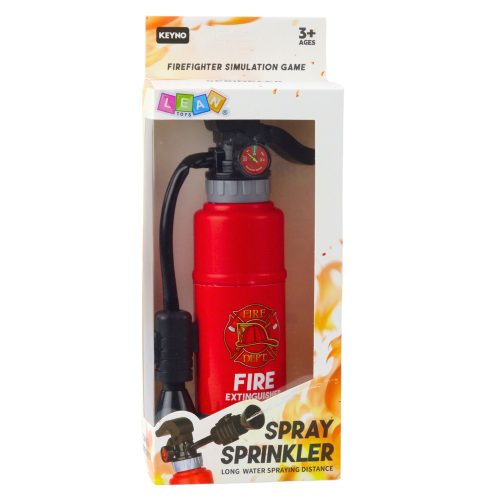 Játék tűzoltó készülék egy kis tűzoltónak vízpermet funkcióval-A
