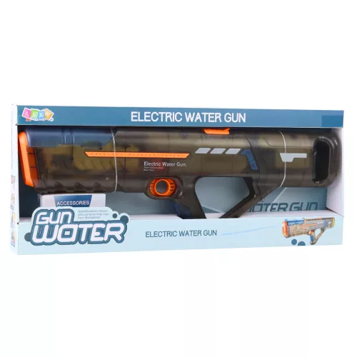 Elektromos Vízipisztoly, Újratölthető, Átlátszó, Fekete, 55 cm