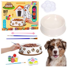   Kreatív készlet kutyatál festéshez, ecsetekhez, barkácsoláshoz 6 db.