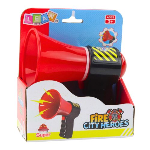 Interaktív tűzoltó megafon gyerekeknek hangeffektusokkal