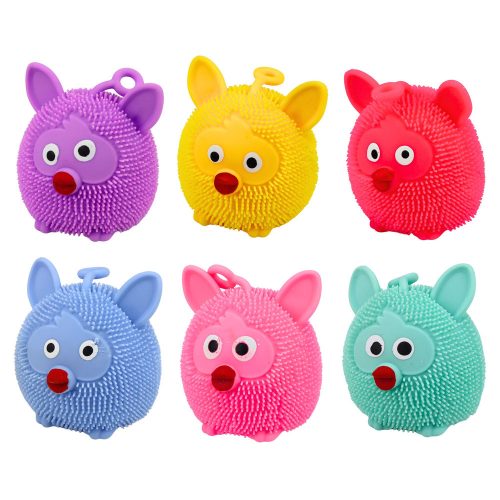 Szenzoros nyomójáték ugráláshoz, szorításhoz, állatos, LED-es fény, kevert színek