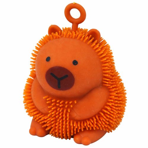 Szenzoros Squeeze Játék Pattogós, Szorítós, Capbara, LED Fény, Barna