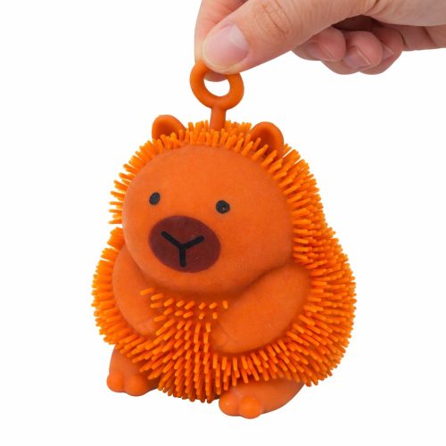 Szenzoros Squeeze Játék Pattogós, Szorítós, Capbara, LED Fény, Barna