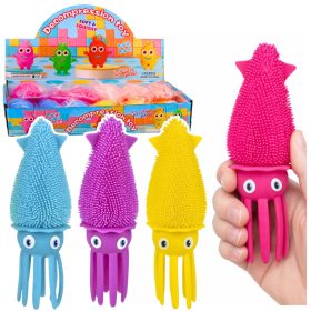   Szenzoros Squeeze Játék Pattogásra, Szorításra, Kalmar, LED Fénykeverék Szín