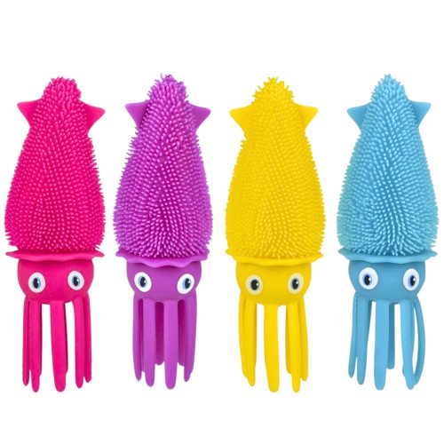 Szenzoros Squeeze Játék Pattogásra, Szorításra, Kalmar, LED Fénykeverék Szín