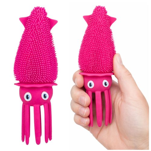 Szenzoros Squeeze Játék Pattogásra, Szorításra, Kalmar, LED Fénykeverék Szín