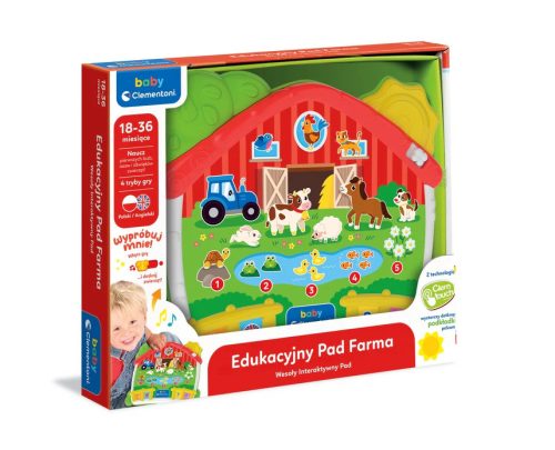 Oktató Farm Pad Szórakoztató Interaktív Pad Lengyel Nyelv Clementoni 50386