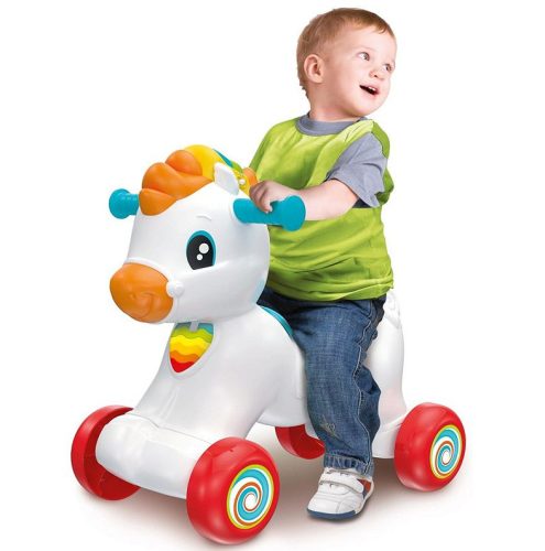 Interaktív póni Marcinek hintaló, járókeret és aktivitásközpont lengyel és angol nyelven Clementoni 50928