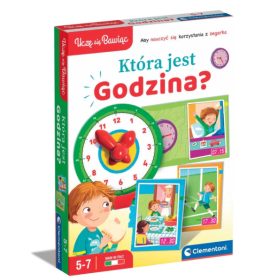  Oktatójáték: Hány óra van? Órajáték és tanulj lengyel nyelvet Clementoni 50771