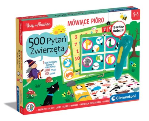 Beszélőtoll 500 Kérdések: Állatok játszanak és tanuljanak lengyel nyelvet Clementoni 50781