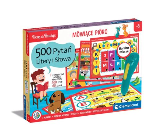Beszélőtoll 500 Kérdések Betűk és szavak Tanulj szórakozás közben Lengyel nyelv Clementoni 50780