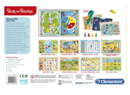 Beszélő toll 1000 kérdéssel Tanulj és szórakozz lengyel nyelven Clementoni 50653