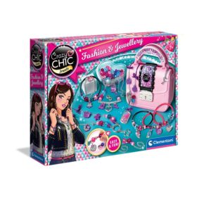   Crazy Chic barkácskészlet: Crazy kézitáska gyöngyökkel és karkötőkkel Clementoni 17651