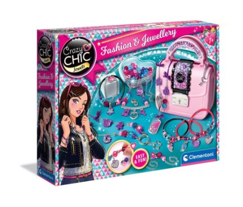 Crazy Chic barkácskészlet: Crazy kézitáska gyöngyökkel és karkötőkkel Clementoni 17651